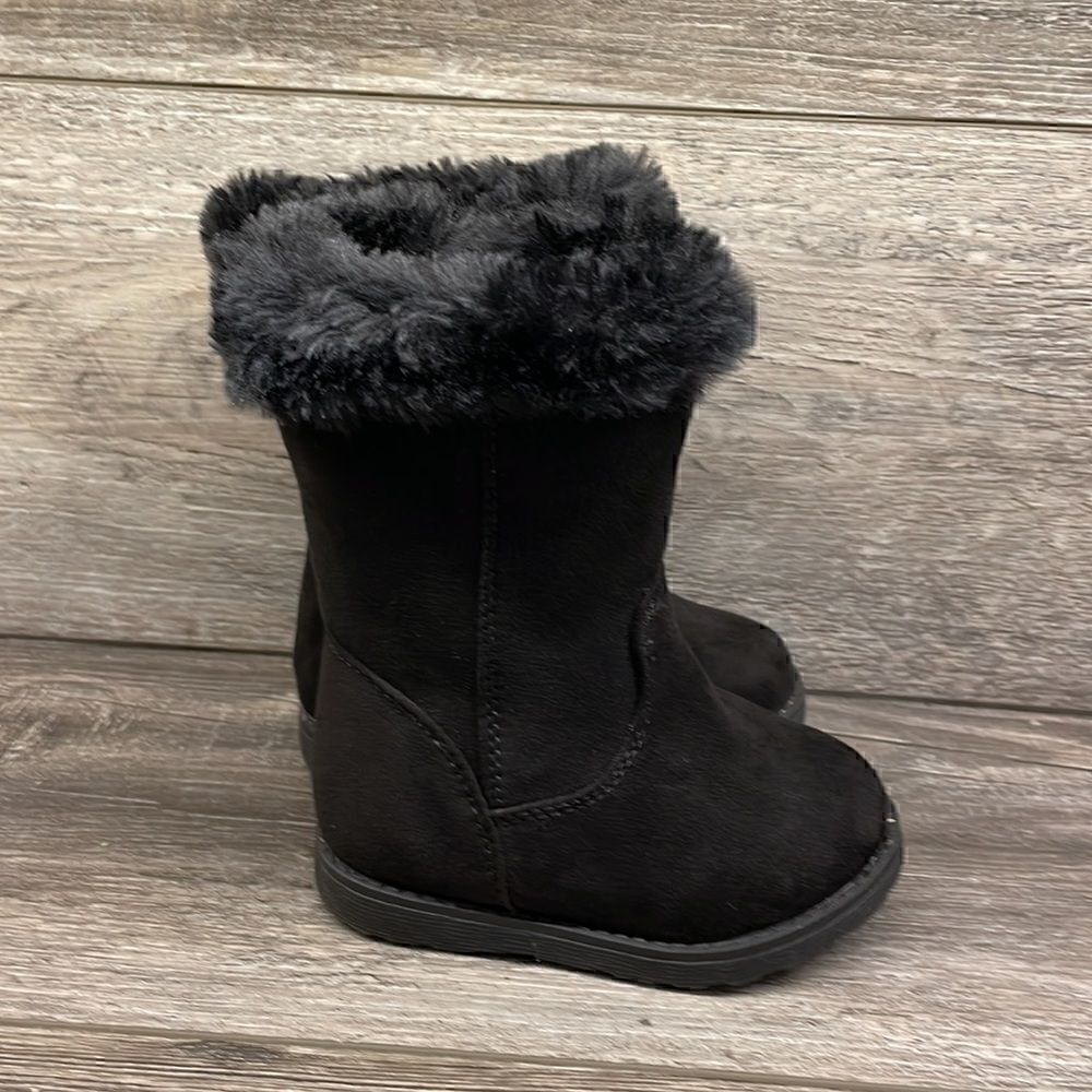 Toddler Girls’ Leah Zipper Slip-On Shearling Boots - Cat & Jack  - Picture 4 of 7